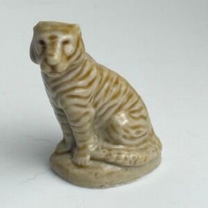 VTG Wade Whimsies Tiger Miniature Figurine Made in England Brown Tan Series 5